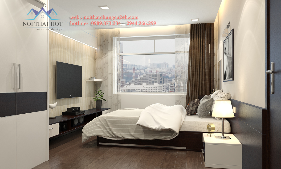 Phòng ngủ trong thiết kế nội thất chung cư
